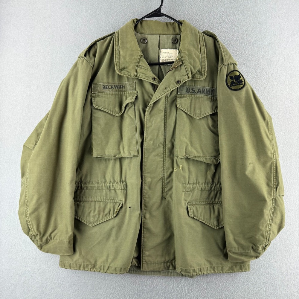 Vintage M-65 Jacket Mens Large 70s Coat Cold Weather Field OG107 Vietnam Alpha